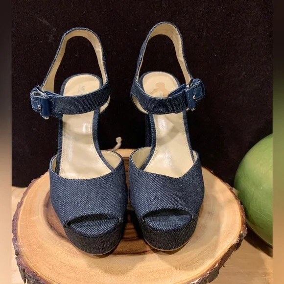 Michael Kors Denim Heels - Picture 5 of 9